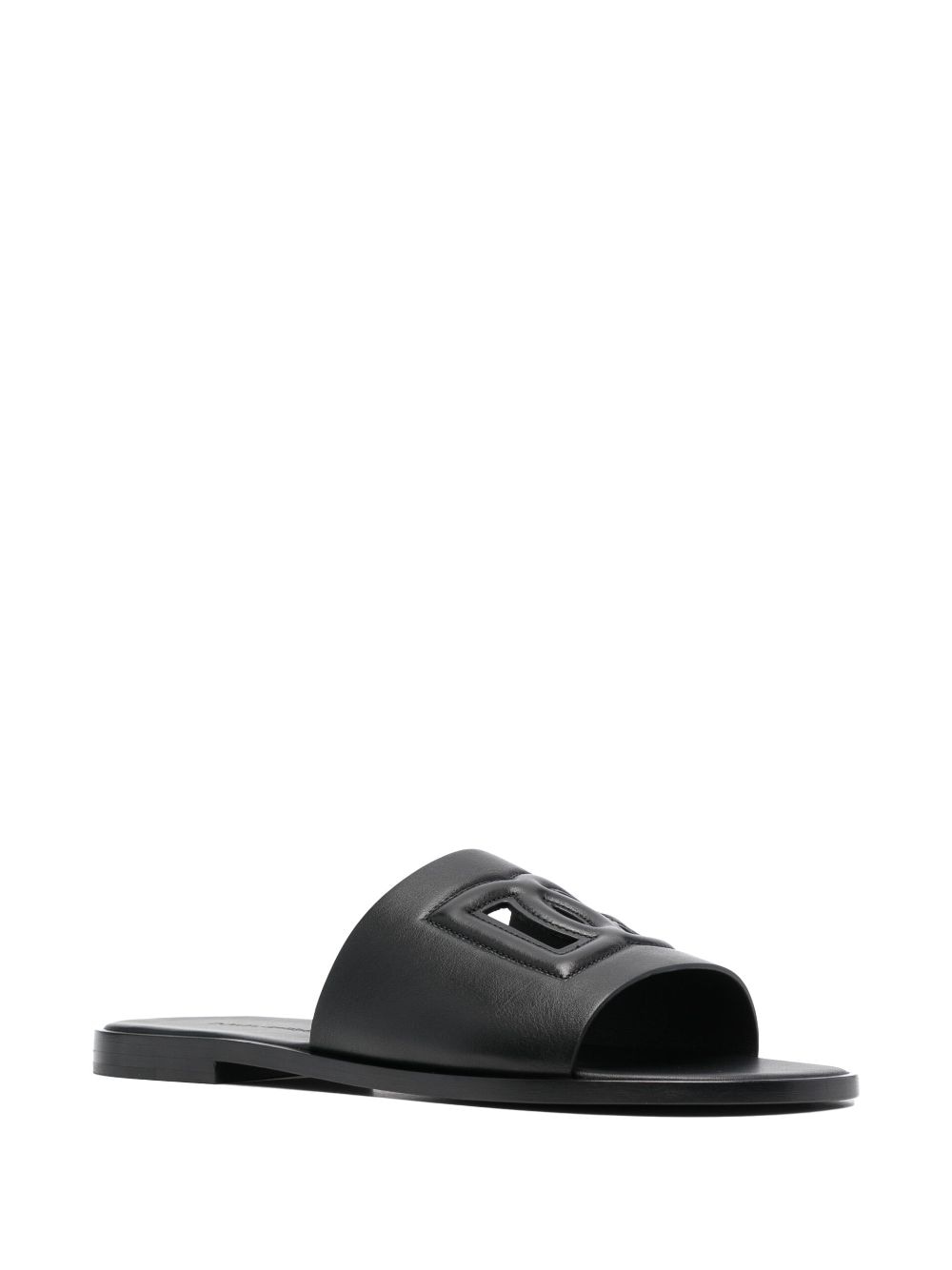 Dolce & Gabbana Dg Leather Flat Sandals