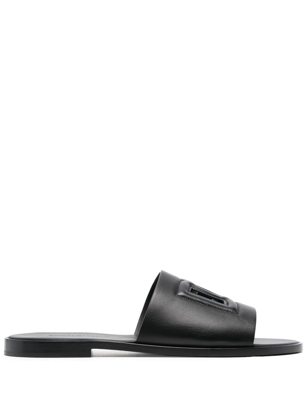 Dolce & Gabbana Dg Leather Flat Sandals