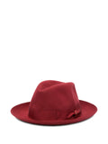 BORSALINO Wide Brim Wool Felt Hat with Grosgrain Ribbon Bow Detail