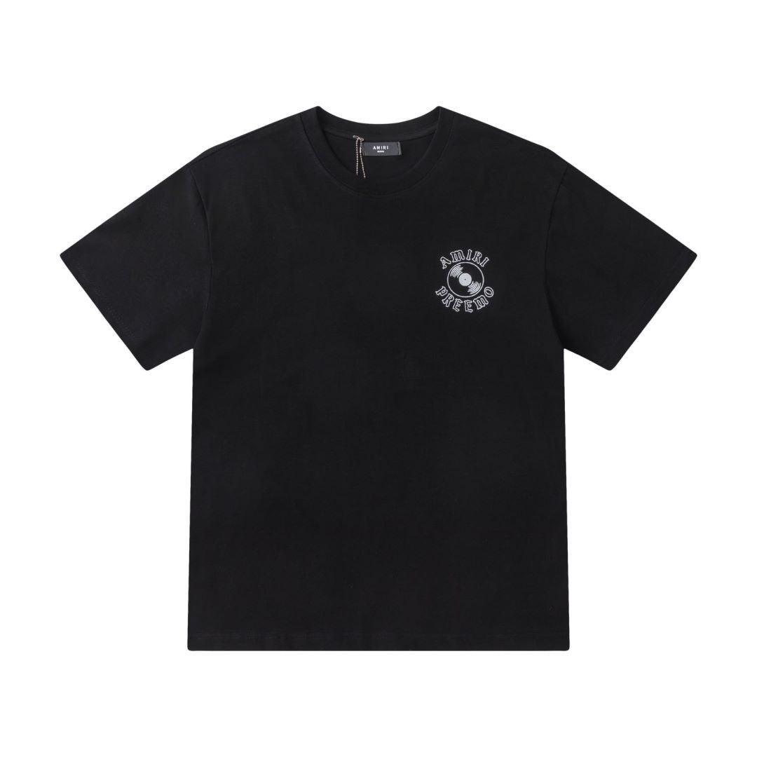 Amiri Black T-Shirt Without Collar Banlieue91