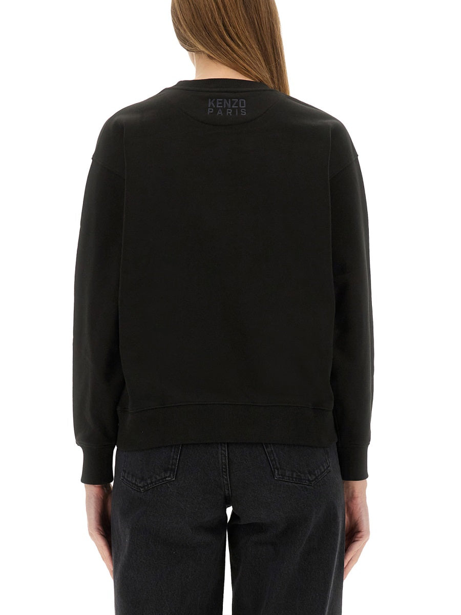Kenzo Women Cotton Sweatshirt With "Happy Tiger" Patch