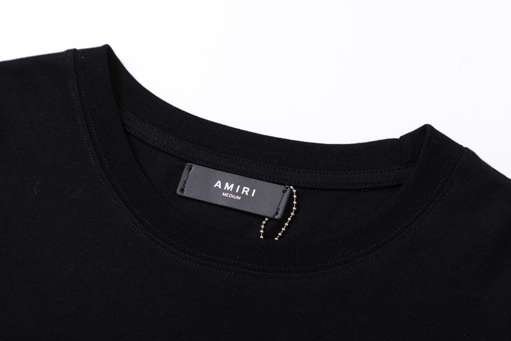 Amiri Black T-Shirt Without Collar Banlieue91