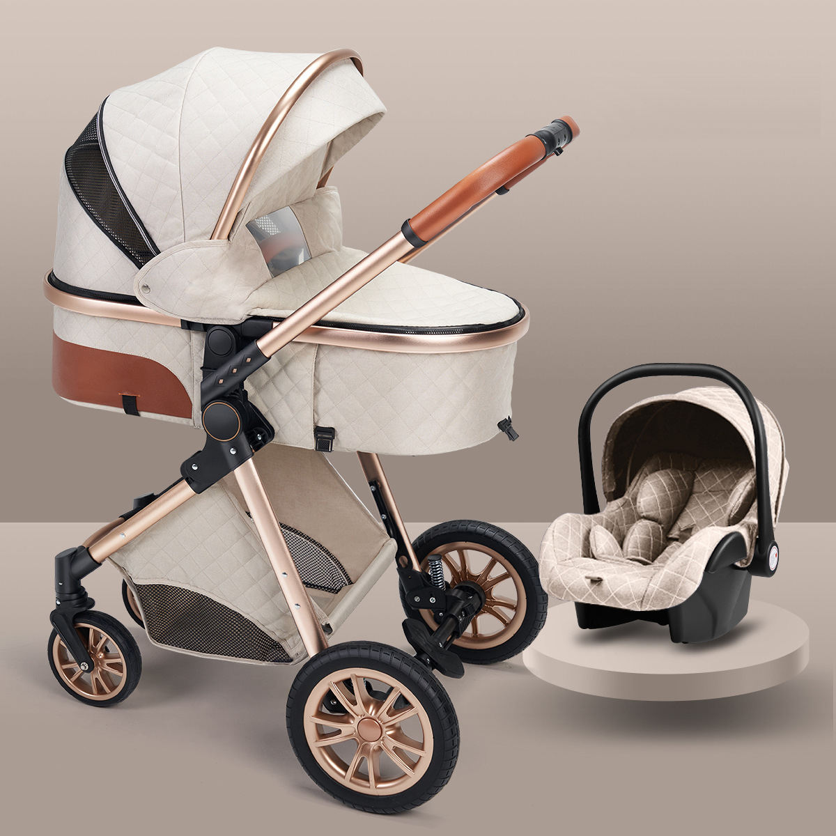 High landscape baby stroller that can sit or lie down lightweight folding two-way shock-absorbing newborn baby stroller V.I.P Digital Presence