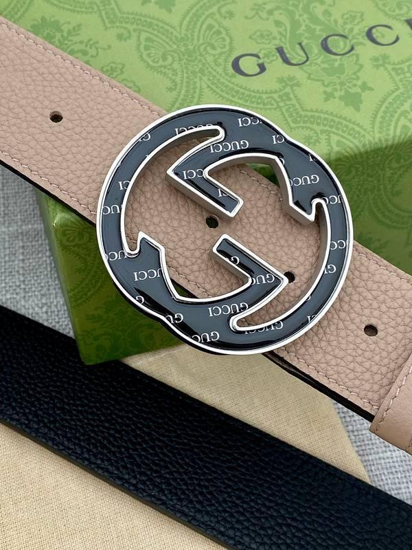 GUCCI Embellished coated-canvas and leather belt 'Beige' Banlieue91