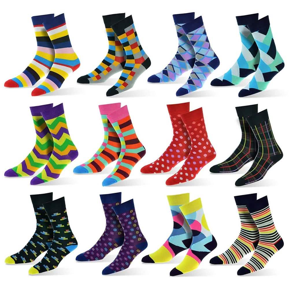 12-Pack: Cotton Fashion Patterned Men's Socks DailySale