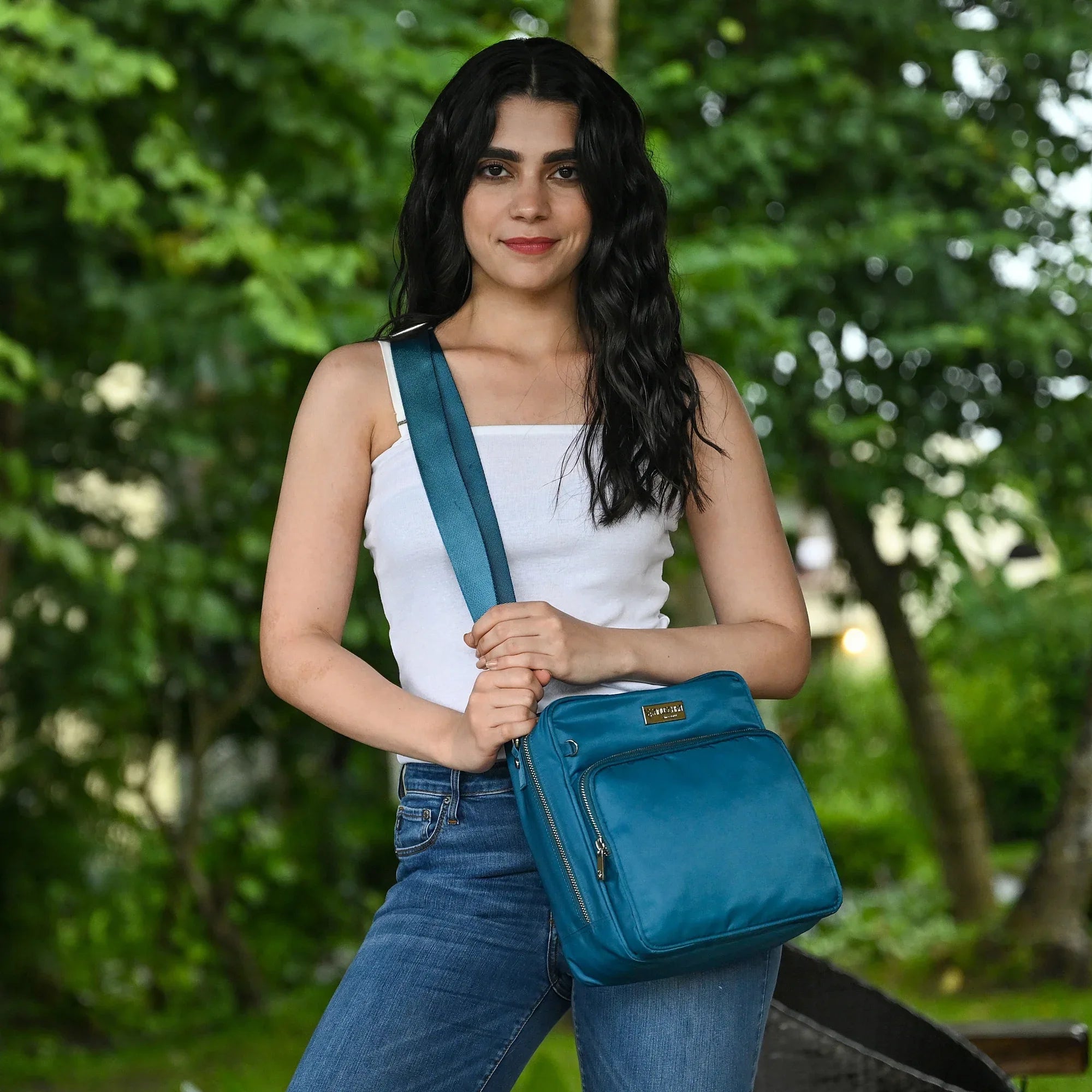 Wanderlust Luxe Fabric Organizer Crossbody - 12021