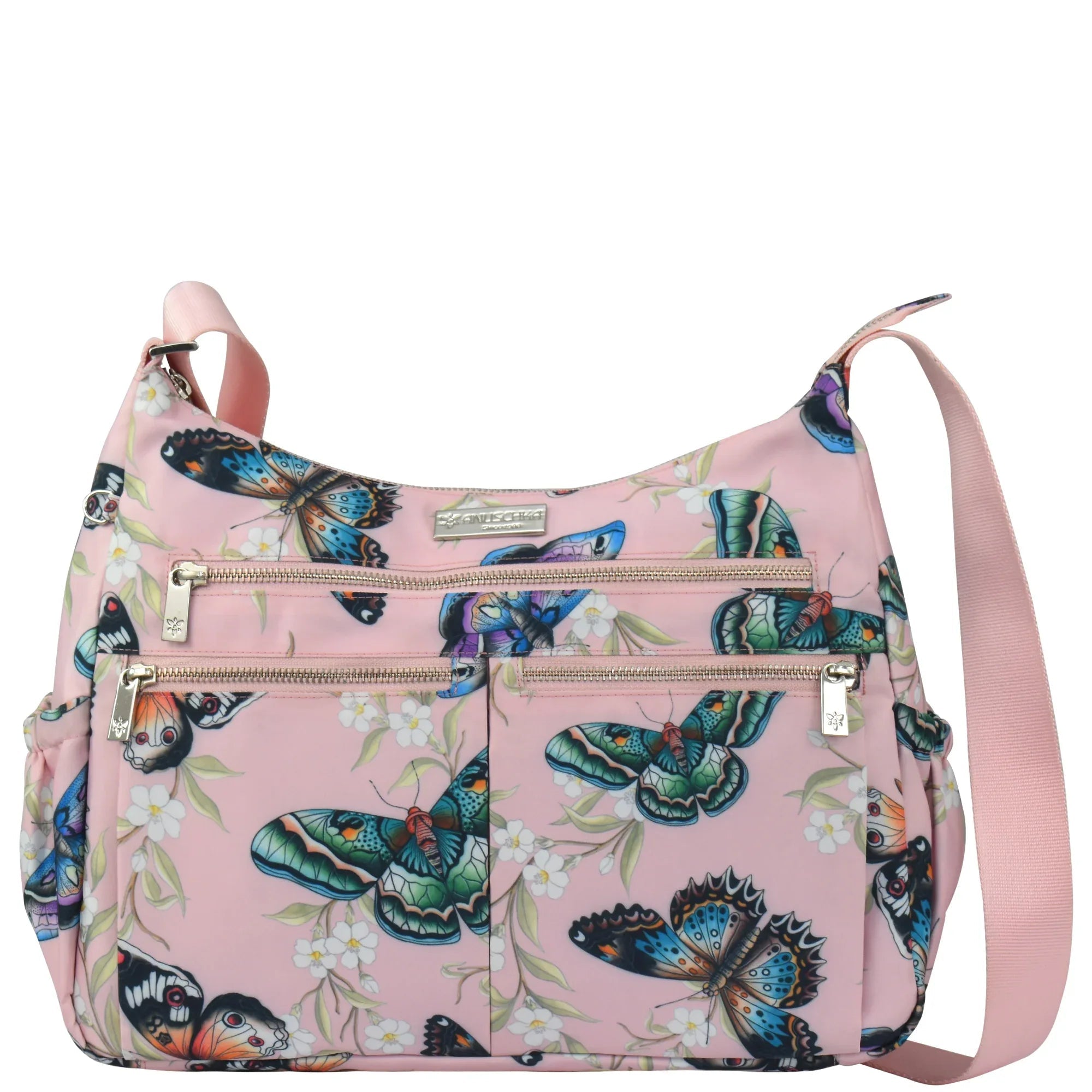 Wanderlust Luxe Fabric Crossbody Hobo - 12030