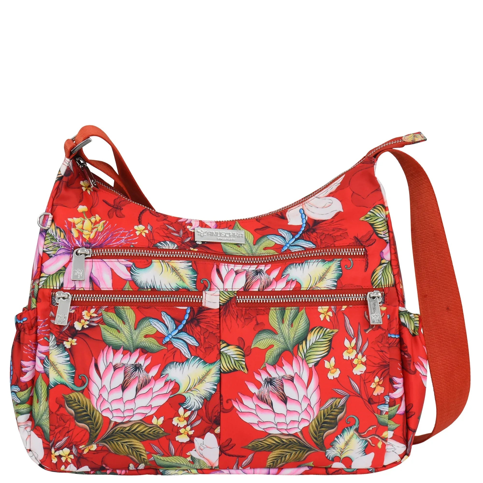Wanderlust Luxe Fabric Crossbody Hobo - 12030