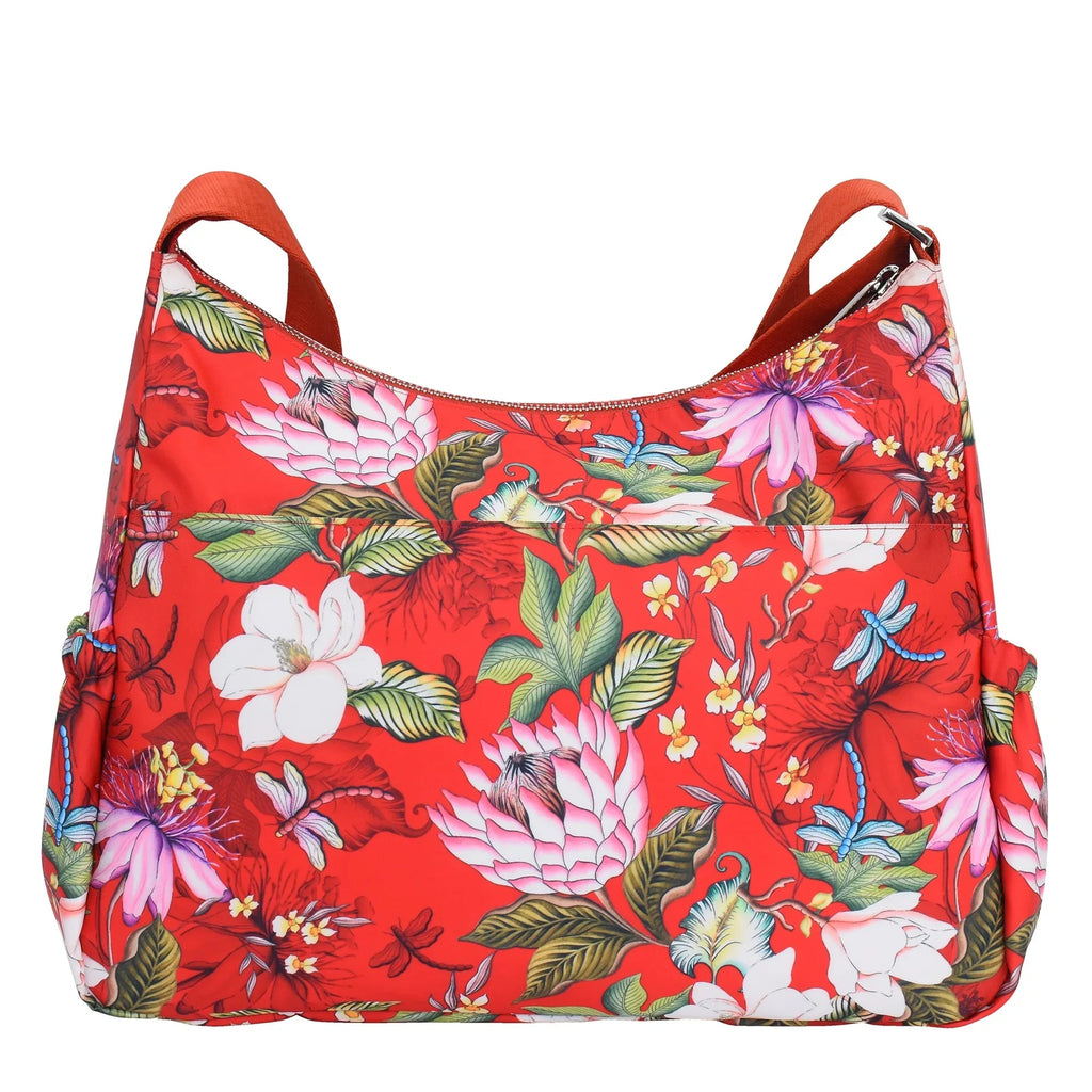Wanderlust Luxe Fabric Crossbody Hobo - 12030