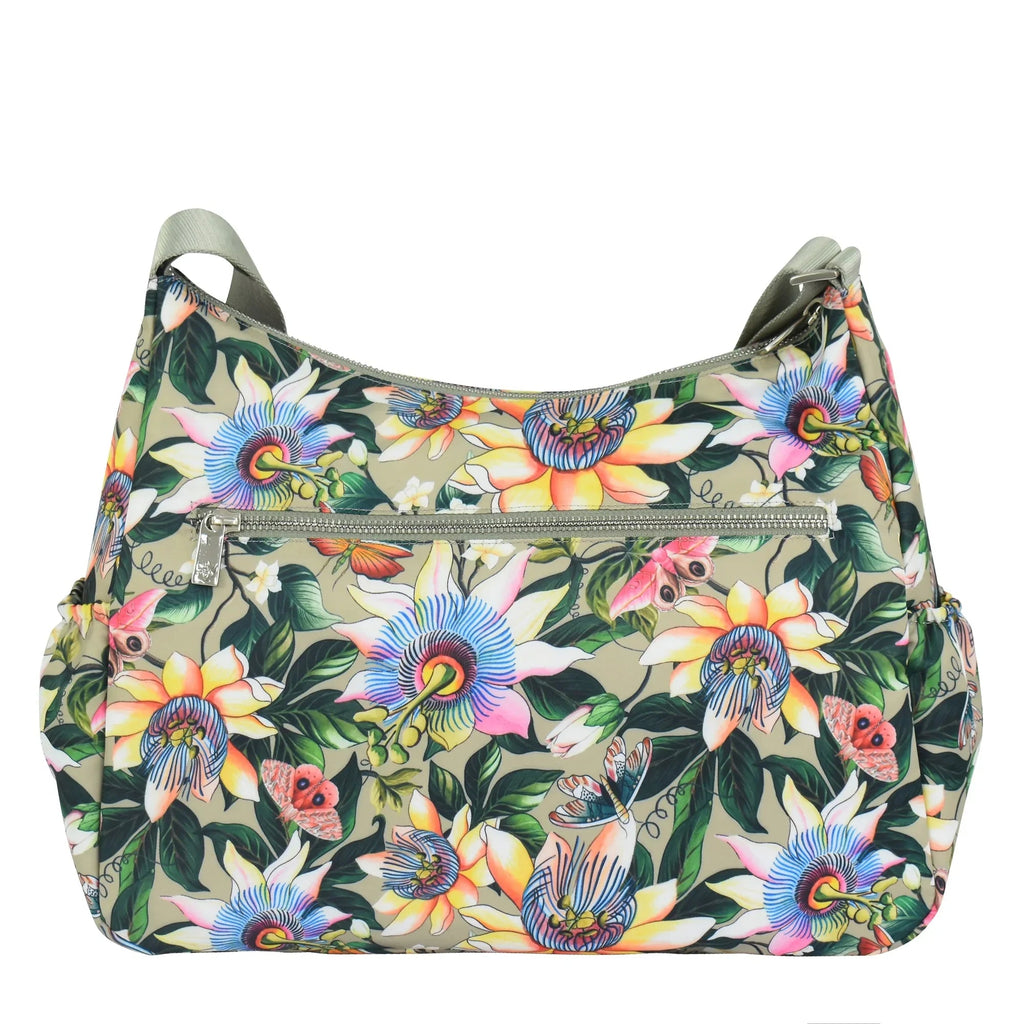 Wanderlust Luxe Fabric Crossbody Hobo - 12030