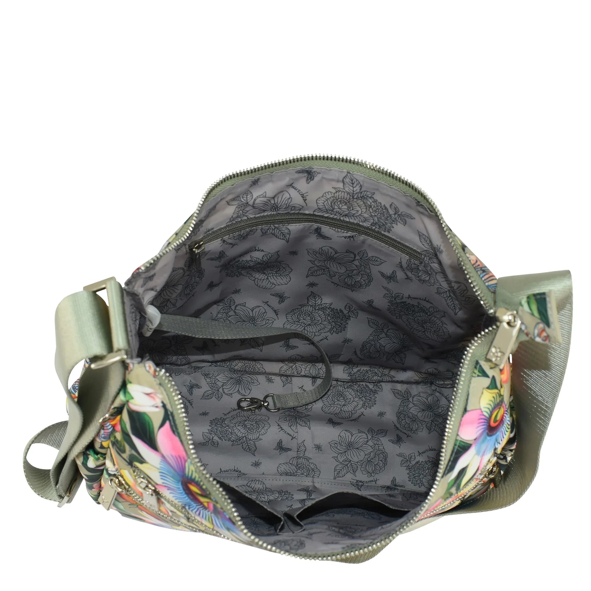 Wanderlust Luxe Fabric Crossbody Hobo - 12030