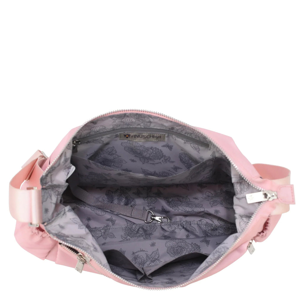 Wanderlust Luxe Fabric Crossbody Hobo - 12030