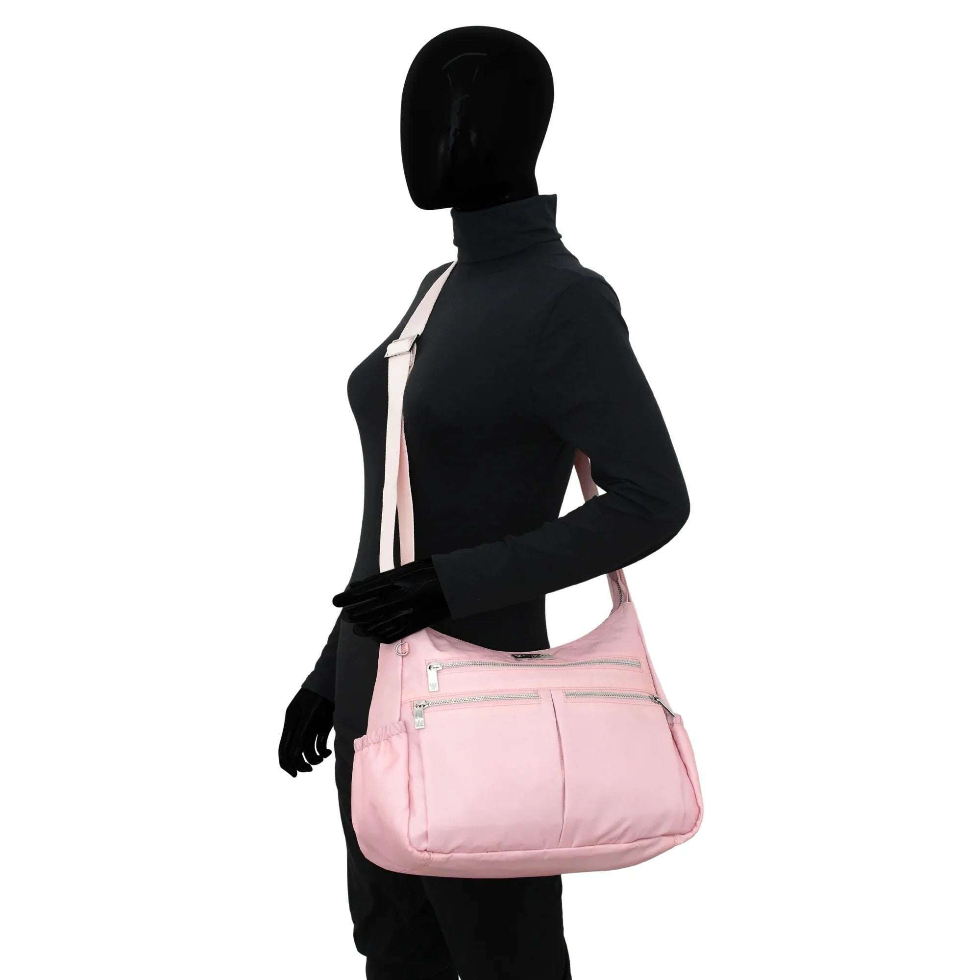Wanderlust Luxe Fabric Crossbody Hobo - 12030