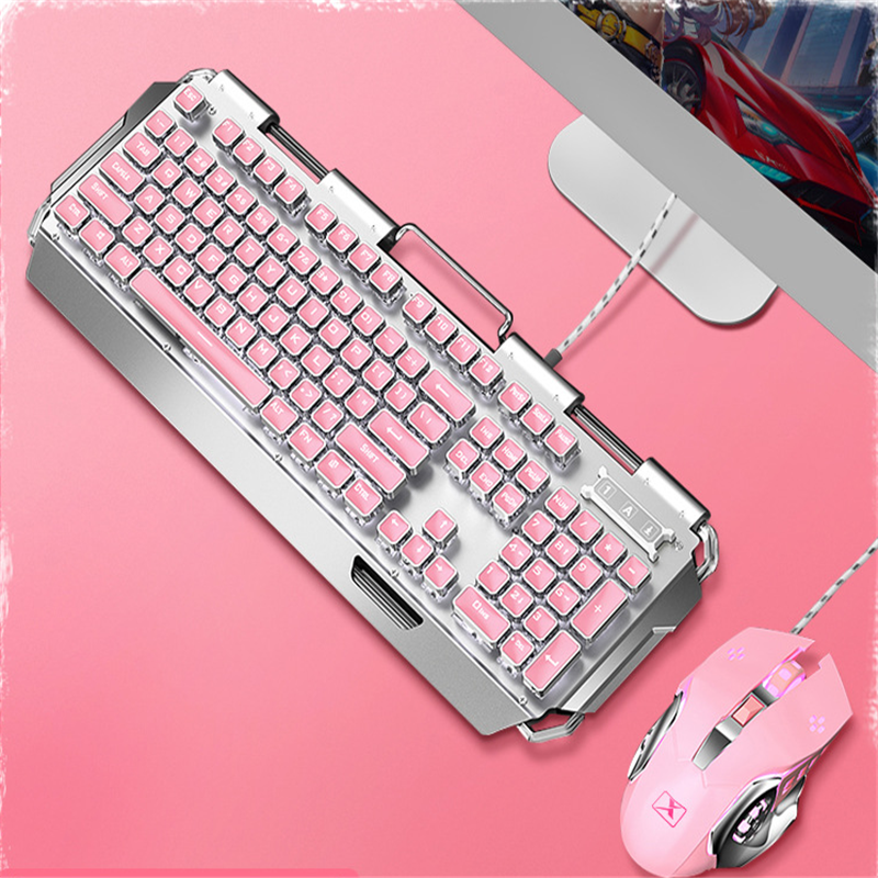 Pink real mechanical keyboard FLIPSTYLEZLLC