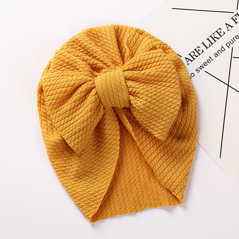 Pit Strip Children's Hat Double Bow Baby Baotou Cap Baby Warm Indian Tire Cap V.I.P Digital Presence