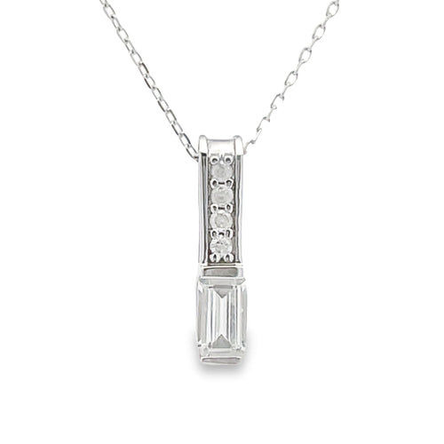 .06ct Zircon Diamond Fashion Pendants 10KT White Gold Bids.com