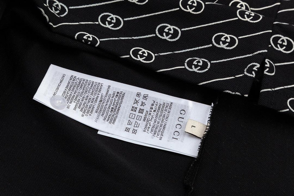 Gucci Black T-shirt with a collar Banlieue91