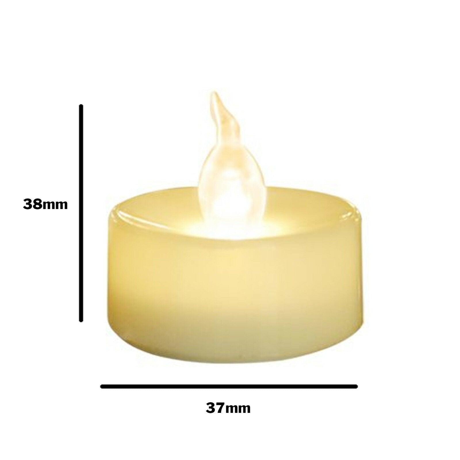 12Pcs Battery Operated LED Tea Lights Candles Flameless Wedding Decor  Realistic and Bright Flickering Holiday Gift Flameless LED Electric Candles for Seasonal & Festival Party Home Decoration