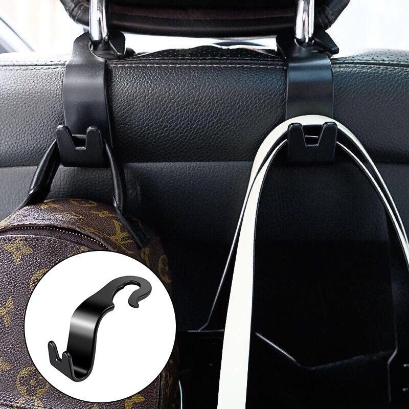1/2pcs Universal Car Seat Back Hook Bag Hanger Car Accessories Interior Car Vehicle Headrest Hooks  Portable Holder Storage for Car Purse Cloth Decoration Durable Back Seat Hangers with Easy Install Design Portable Organizer Holder for Handbag Purse Cloth Stevvex