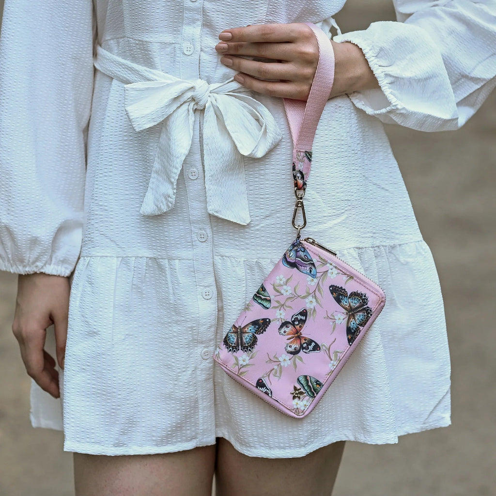 Wanderlust Luxe Fabric Passport Organizer Wristlet - 13011