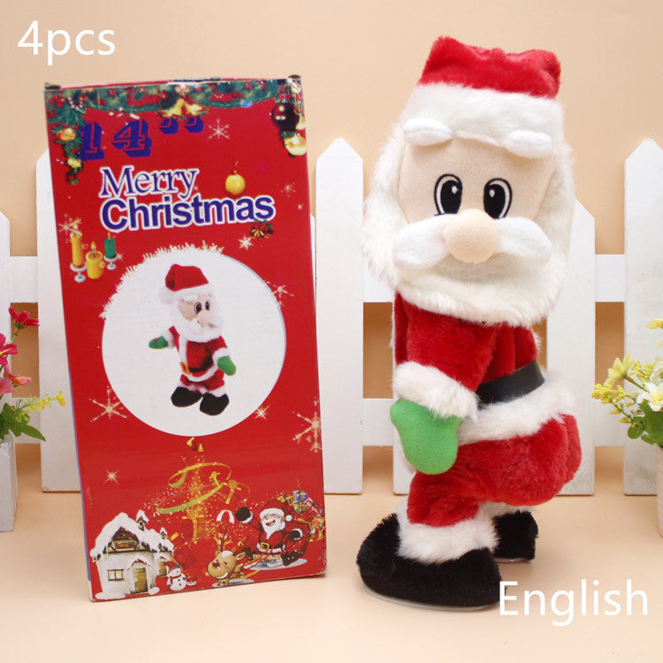 Creative Christmas with Music Electric Hip-shaking Santa Claus Ornaments FLIPSTYLEZLLC