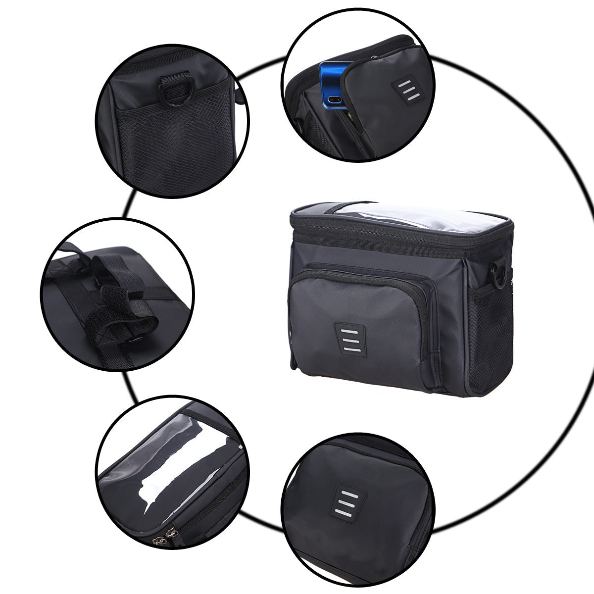Folding Bicycle Head Bag On Behalf Of Driving Electric Vehicle Bag Hanging Bag Mountain Bike Front Handlebar Bag Faucet Bag Equipment