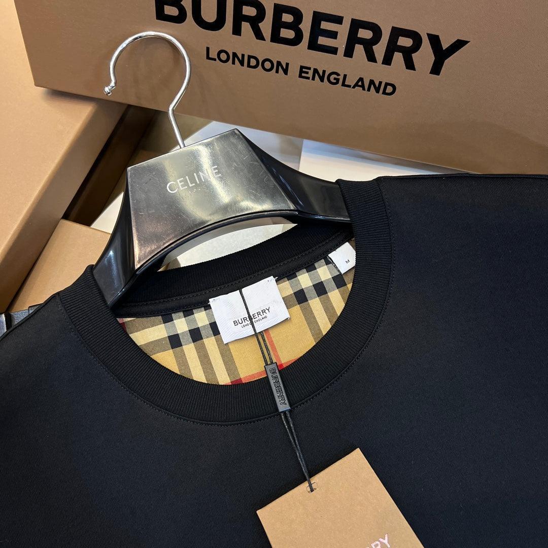 Burberry T-Shirt Without Collar 'Black & Beige' Banlieue91