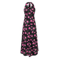 Sweet Printed Chic Sleeveless Backless Midi Dress Halter Retro Vacation Dress Bella Mia