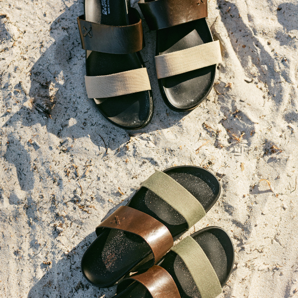 Women's Brown & Green Cinturini Sandal Del Toro Shoes