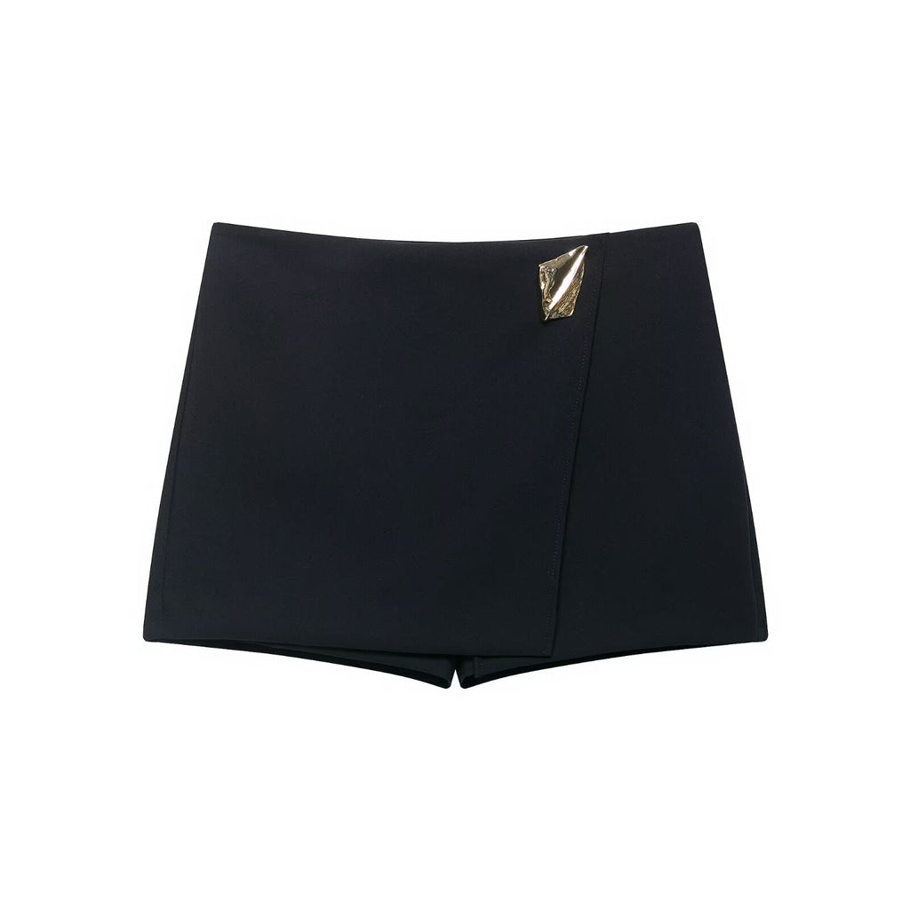 Women Clothing Autumn Fashionable Asymmetric Culottes Casual Shorts