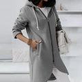 Street Zip Hooded Velvet-Lined Sweatshirt Women | Cozy Streetwear FitiqueFit