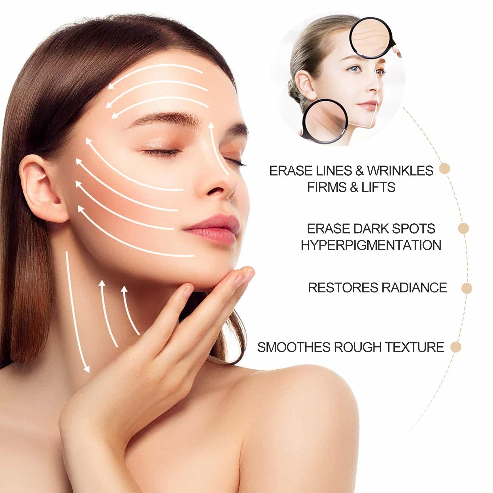 Deep Anti-Wrinkle Serum, Facial Firming Reduces Fine Lines And Wrinkles, Shrinks Pores And Improves Skin