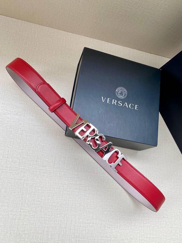 Versace Women's Leather Logo Decorated Buckle Belt Banlieue91
