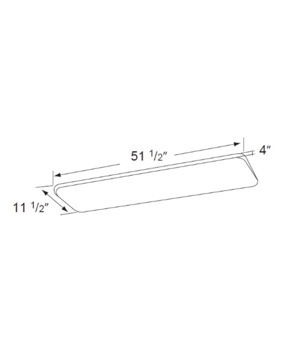 52"W Cloud 1-Light Integrated LED Light LightStrip Puff Light Fixture by RP Lighting LampsUSA