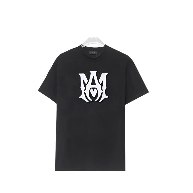Amiri Black T-Shirt Without Collar Banlieue91