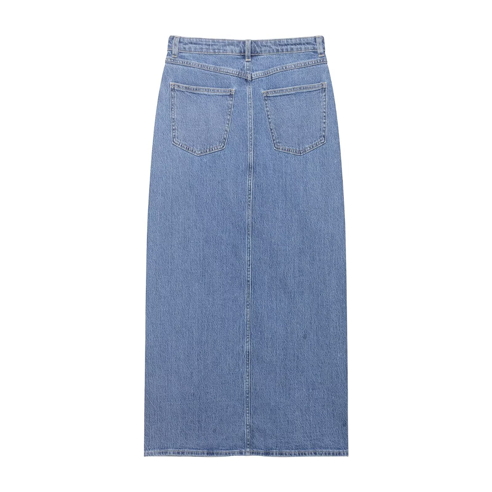 Women Summer Casual Denim Midi Skirt Bella Mia