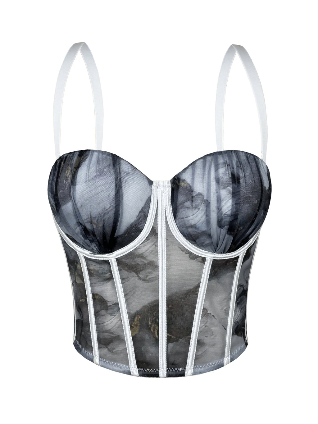 Floral Print Camisole High Grade Simple Boning Corset Corset Body Shaping Slimming Summer Sexy Boning Corset Top Chest Pad Bella Mia