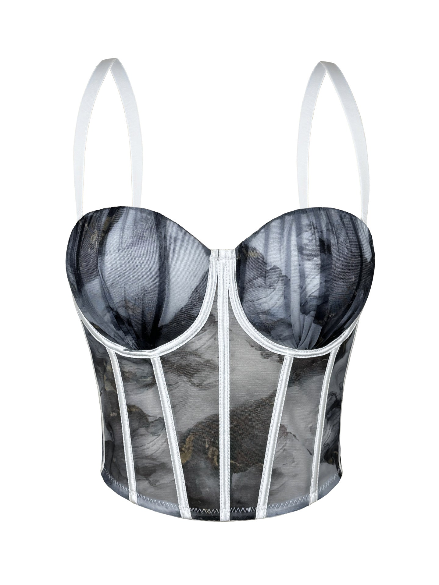 Floral Print Camisole High Grade Simple Boning Corset Corset Body Shaping Slimming Summer Sexy Boning Corset Top Chest Pad Bella Mia
