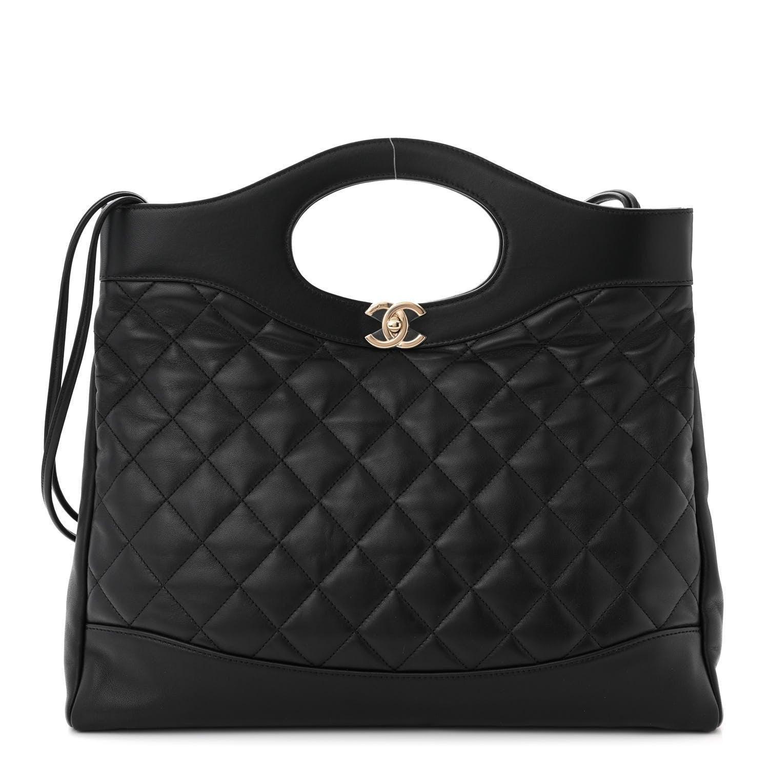 Chanel  Shiny Crumpled Calfskin Quilted Mini 31 Shopping Bag Banlieue91