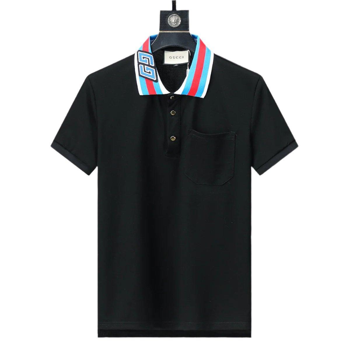 Gucci Black T-shirt with a collar Banlieue91