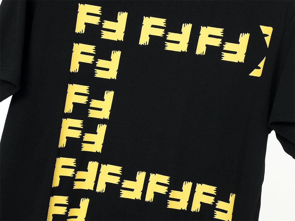 Fendi T-Shirt without Collar 'Black-Yellow' Banlieue91
