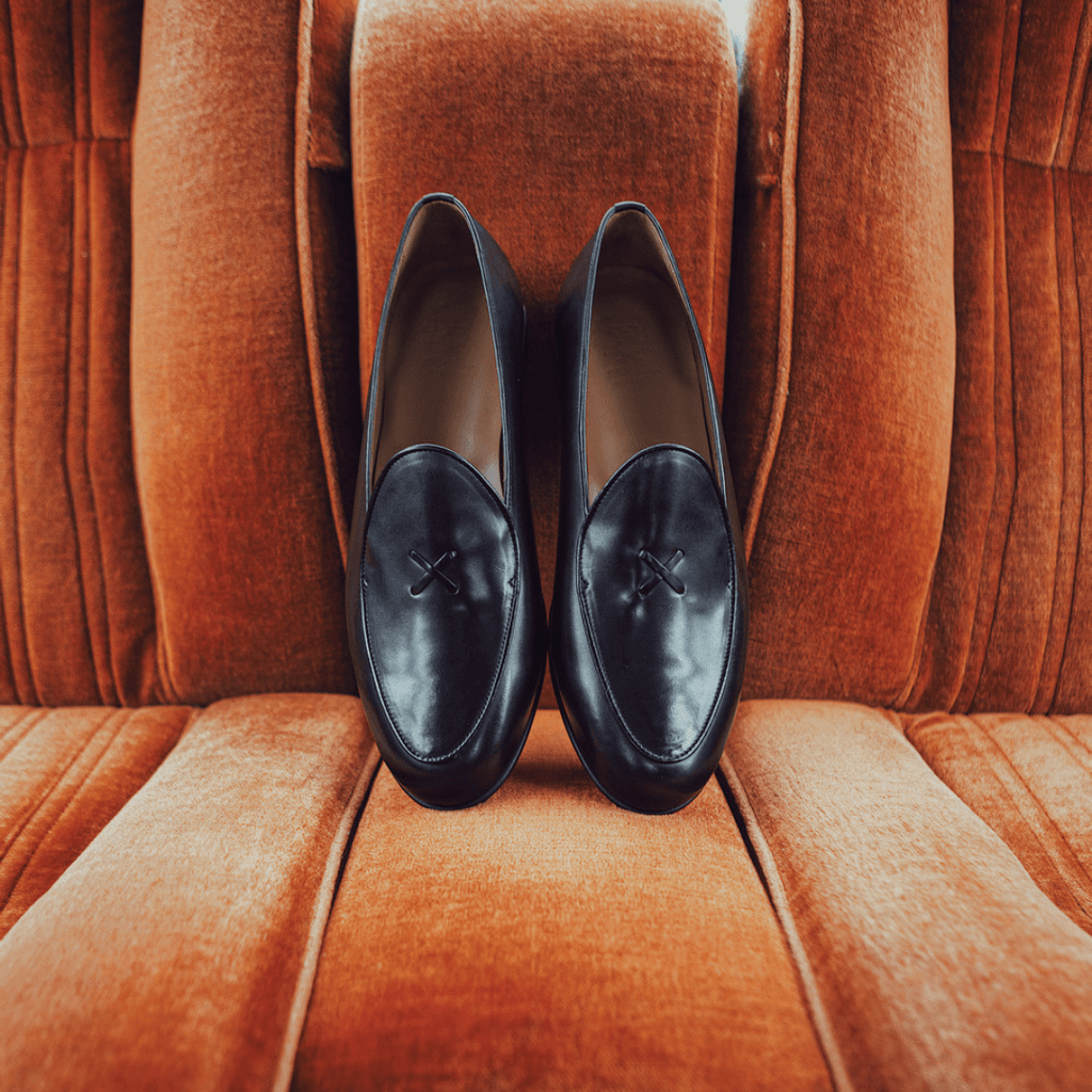 Men's Black Leather Milano Loafer Del Toro Shoes