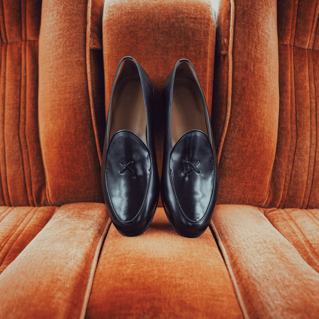 Men's Black Leather Milano Loafer Del Toro Shoes