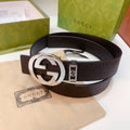 GUCCI Embellished coated-canvas and leather belt 'Black' Banlieue91