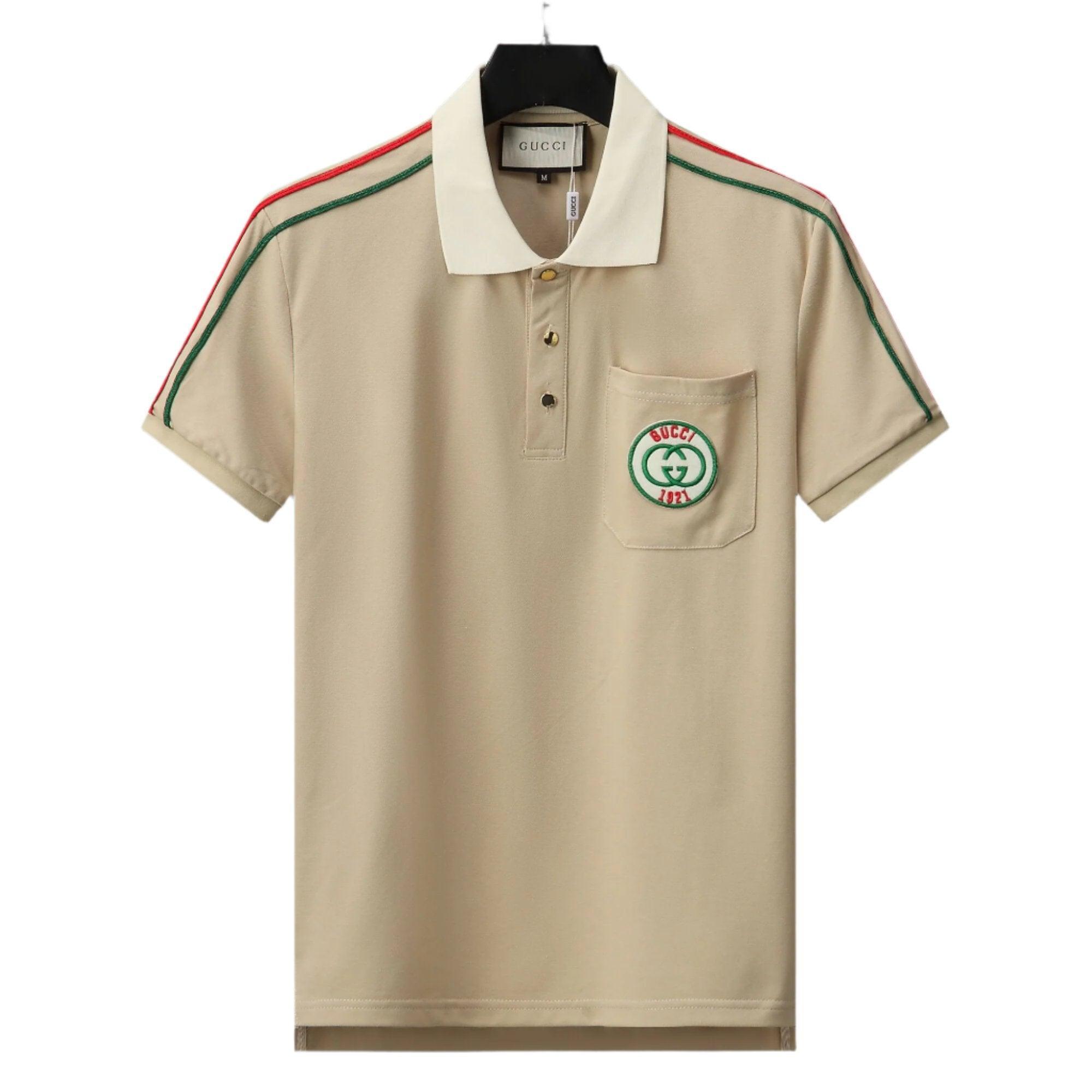 Gucci Beige T-shirt with a collar Banlieue91