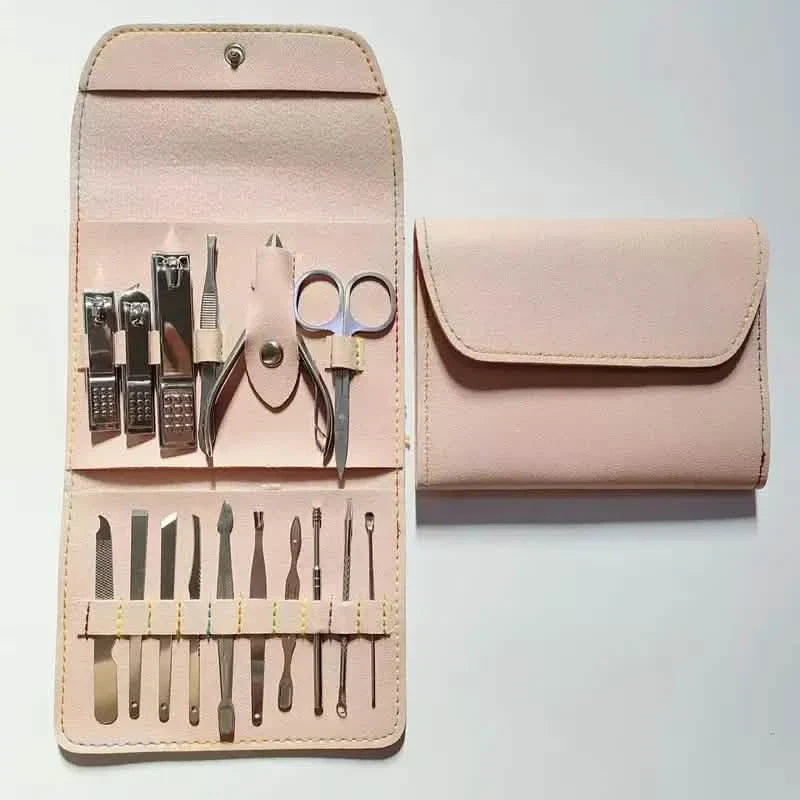 16-Pieces: Nail Clippers Manicure Tool Set with Portable Travel Case DailySale