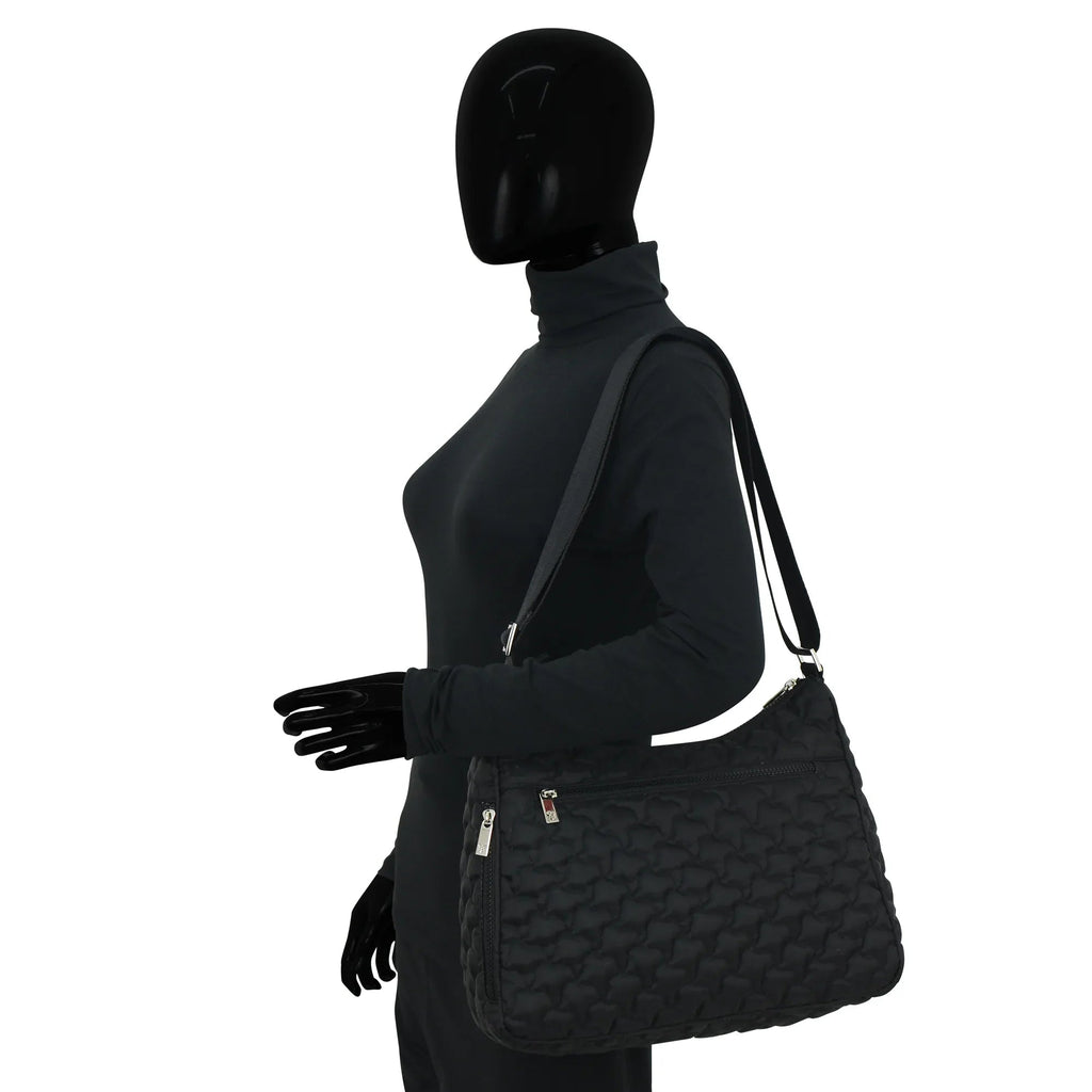 Wanderlust Quilted Fabric Hobo - 16011