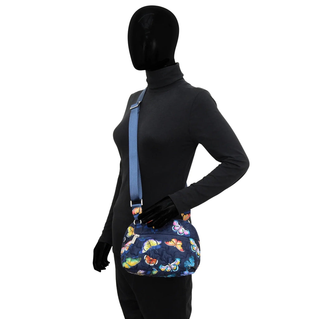 Wanderlust Quilted Fabric Dome Crossbody - 16017