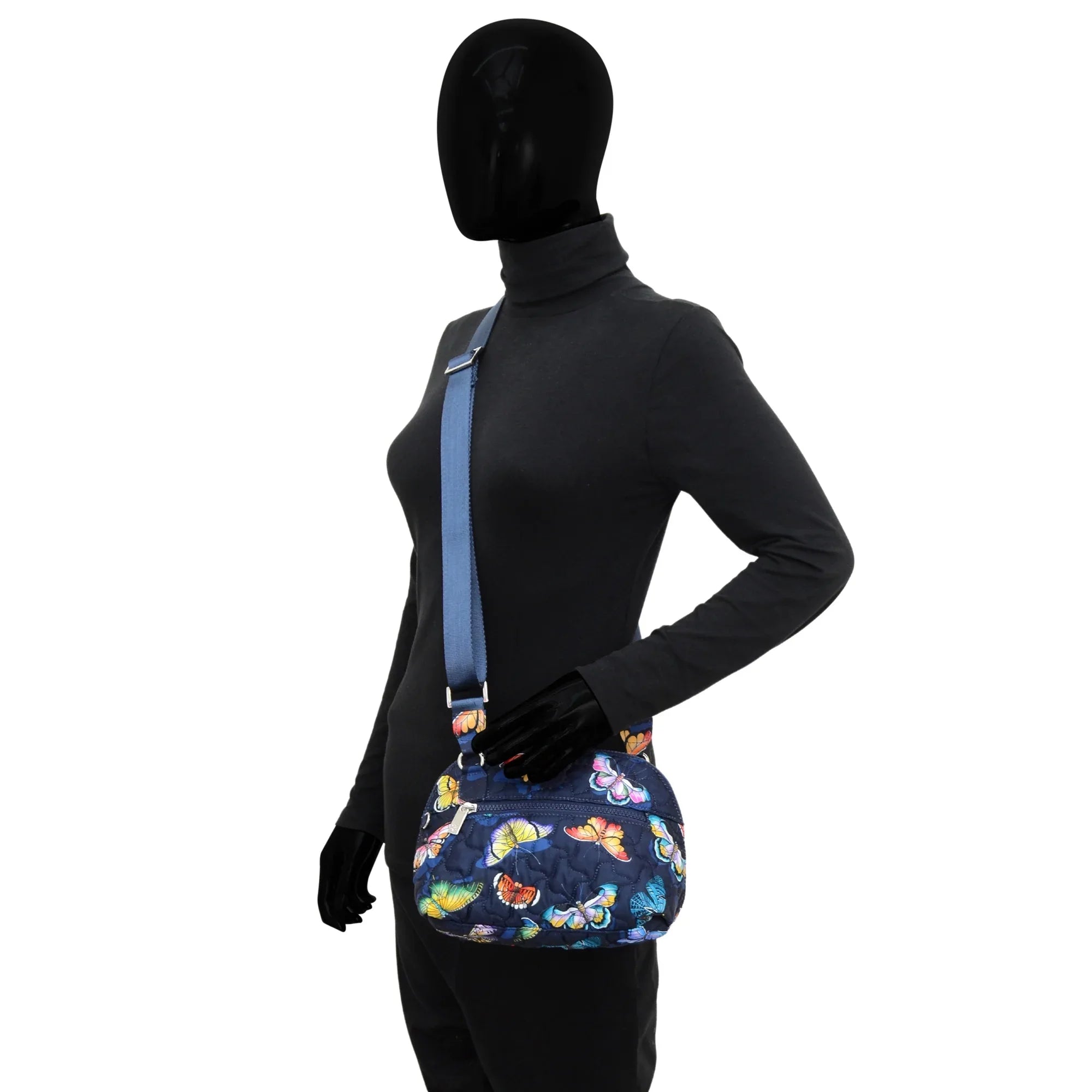 Wanderlust Quilted Fabric Dome Crossbody - 16017