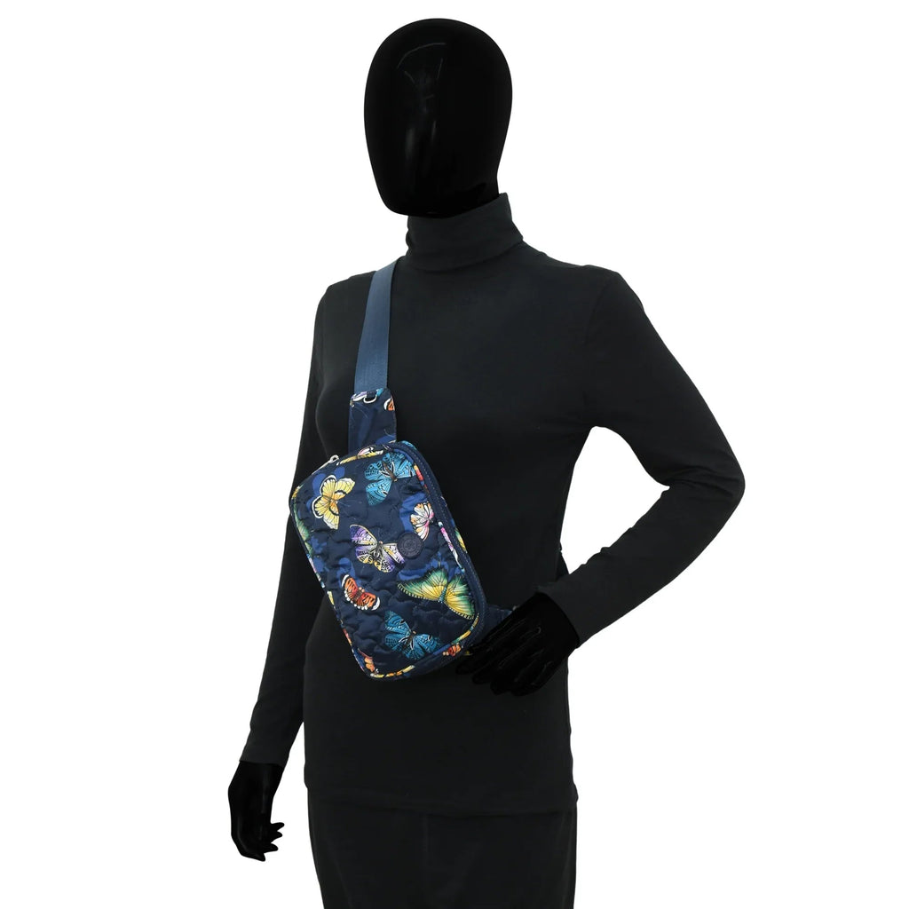 Wanderlust Quilted Fabric Fanny Pack - 16018